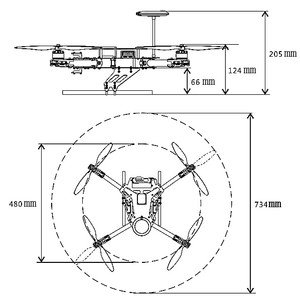 Готовый к полету квадрокоптер XAircraft Xcope  схема