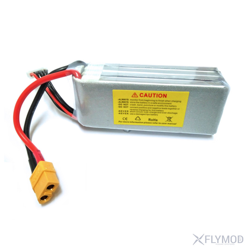 Аккумулятор Bonka BK 1500 mAh 4S 14 8V с током разряда  65С  вид сзади