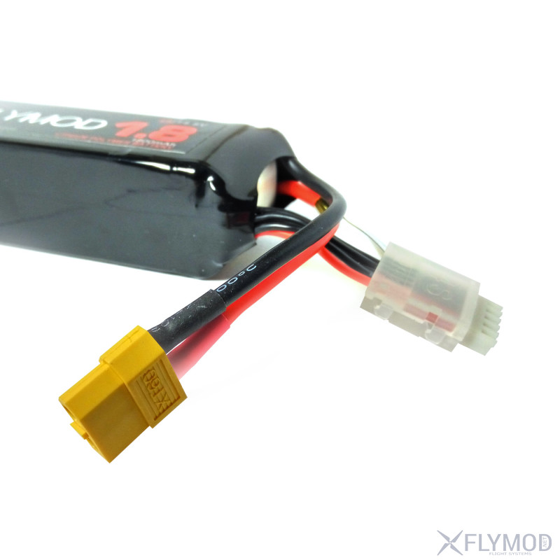 Разъемы  Аккумулятор LiPo Flymod 1800 mAh 4s 14 8V с большим током разряда 60C