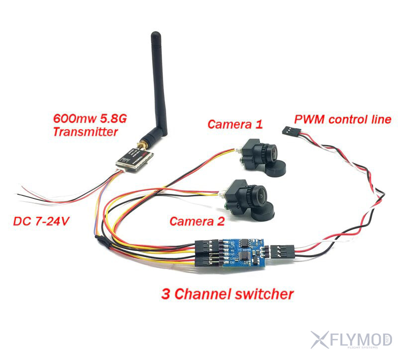 Переключатель видео сигнала для fpv video signal switcher for fpv свитчер канала видеокоммутатор 3-канальный wiring распиновка подключение схема