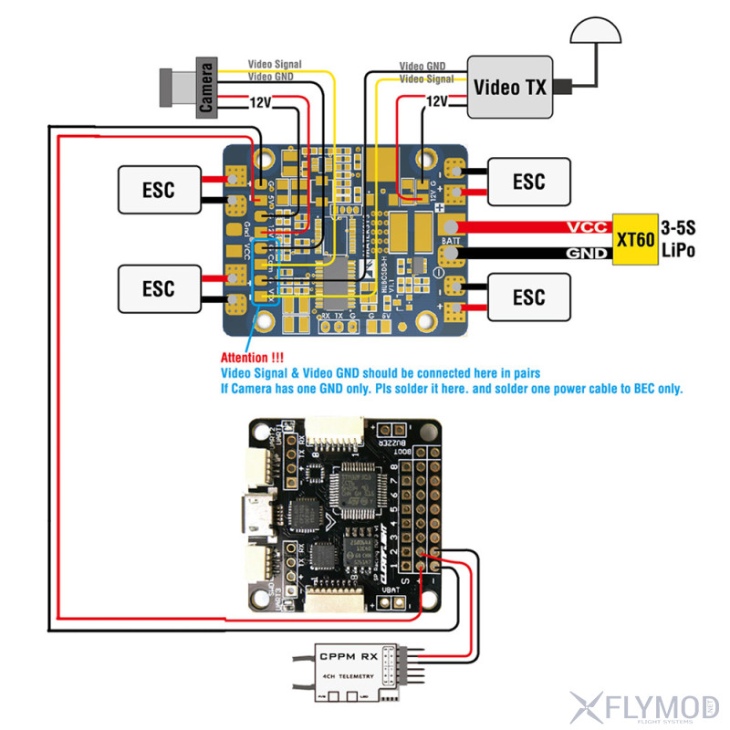 Распределительная плата Matek HUBOSD c бэками на 5V и 12V схема подключения равзодка