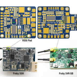 Matek с HUBOSD подключение RSSI x4r xsr frsky