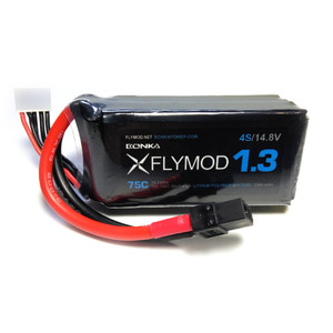 Аккумулятор LiPo Flymod 1300 mAh 4s 14 8V 75C  Bonka battery