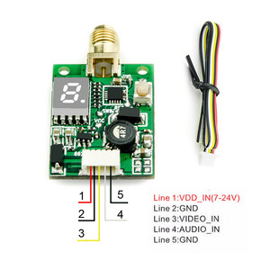 Видео передатчик SP862 25 200 600 mW и 40 каналов 5 8G Raceband распиновка