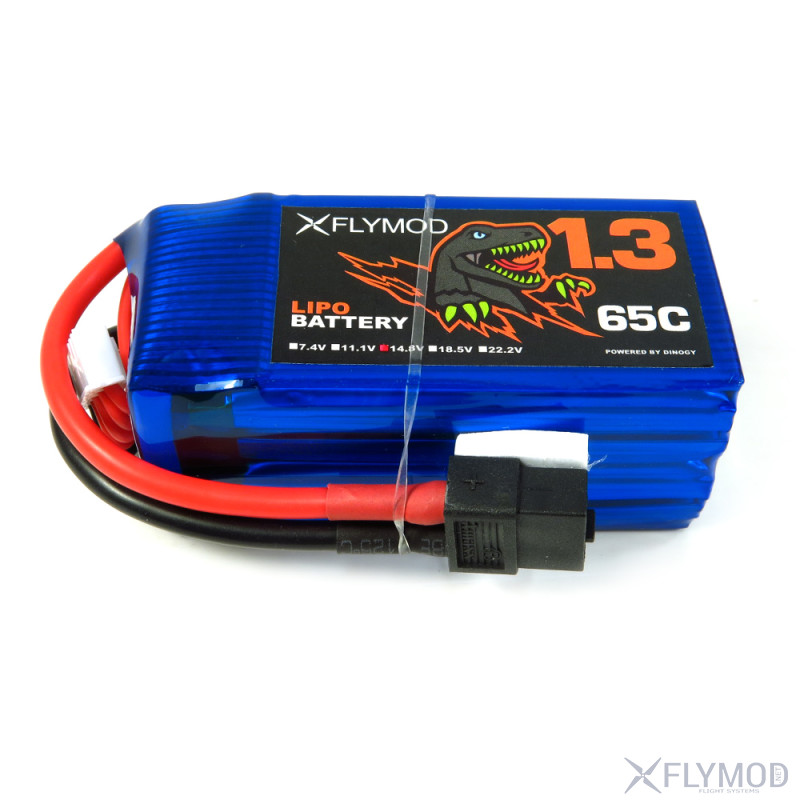 Аккумулятор Dyno 1300 mAh 4s 14 8V 65С Lipo  Flymod