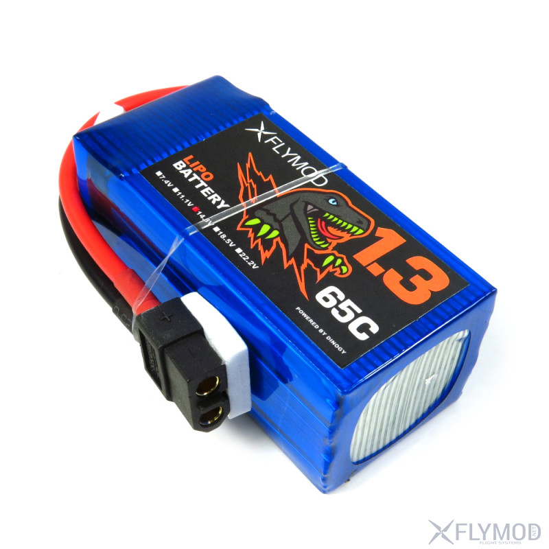 Аккумулятор Dyno 1300 mAh 4s 14 8V 65С Lipo  Flymod