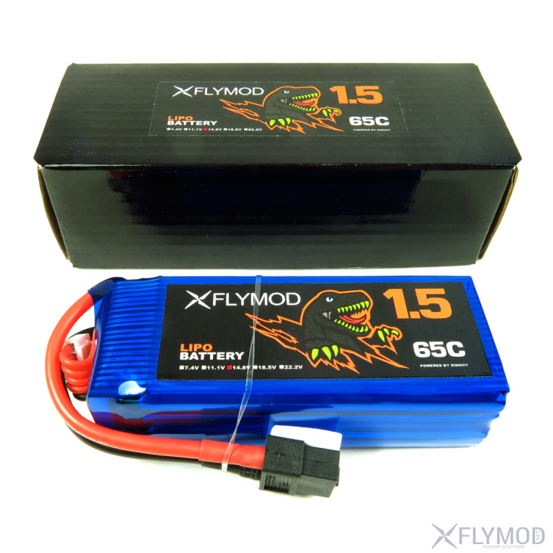 Аккумулятор Dyno 1500 mAh 4s 14 8V 65С Lipo  Flymod