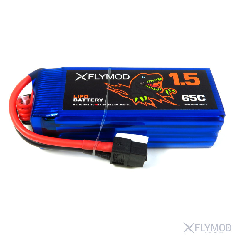 Аккумулятор Dyno 1500 mAh 4s 14 8V 65С Lipo  Flymod