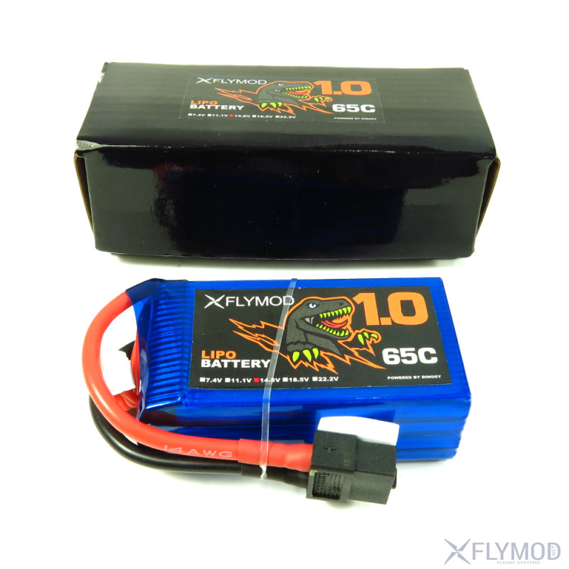 Аккумулятор Dyno 1000 mAh 4s 14 8V 65С Lipo  Flymod