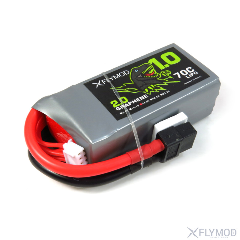 Графеновый аккумулятор Dyno Graphene 2 0 1000 mAh 4s 14 8V 70С  Flymod