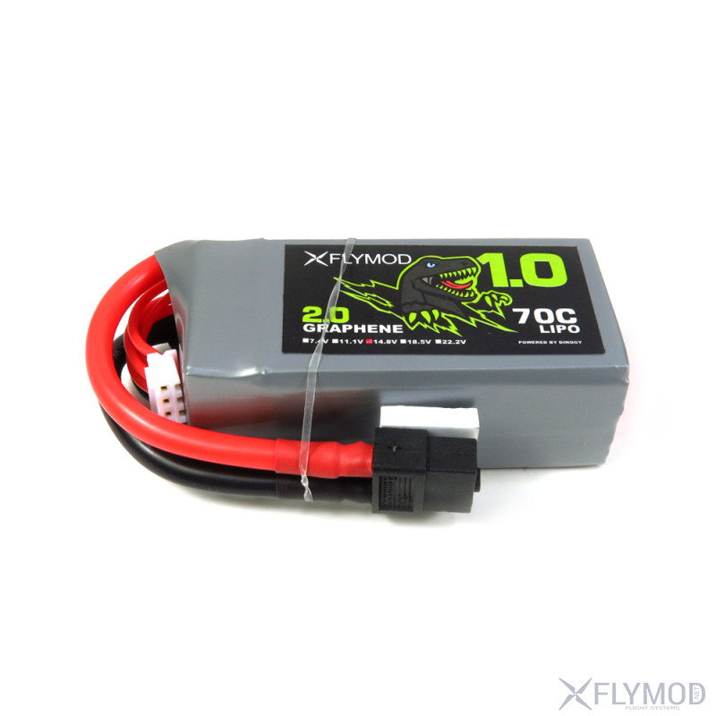 Графеновый аккумулятор Dyno Graphene 2 0 1000 mAh 4s 14 8V 70С  Flymod