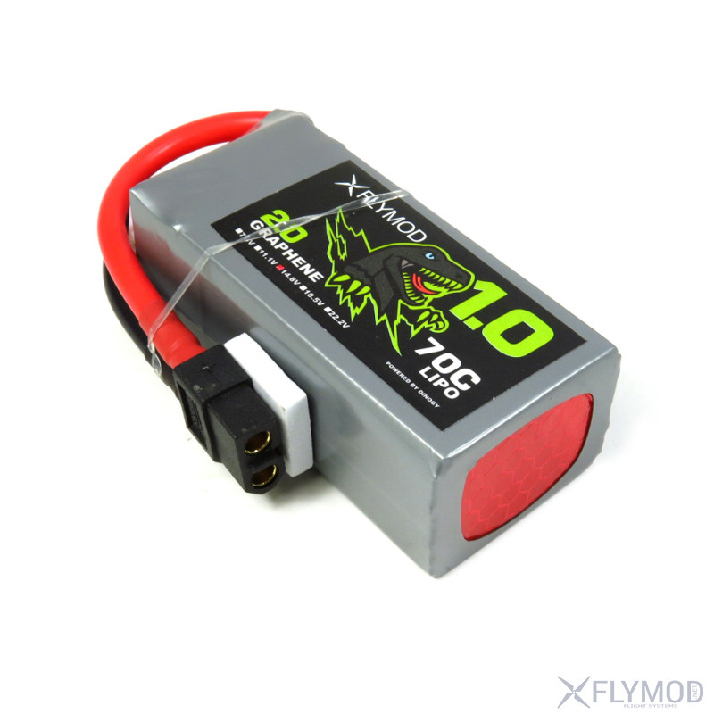 Графеновый аккумулятор Dyno Graphene 2 0 1000 mAh 4s 14 8V 70С  Flymod