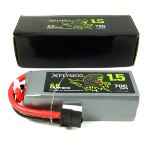 Графеновый аккумулятор Dyno Graphene 2 0 1500 mAh 4s 14 8V 70С  Flymod