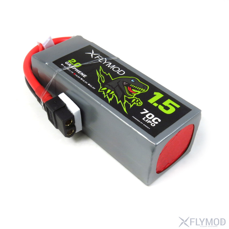 Графеновый аккумулятор Dyno Graphene 2 0 1500 mAh 4s 14 8V 70С  Flymod