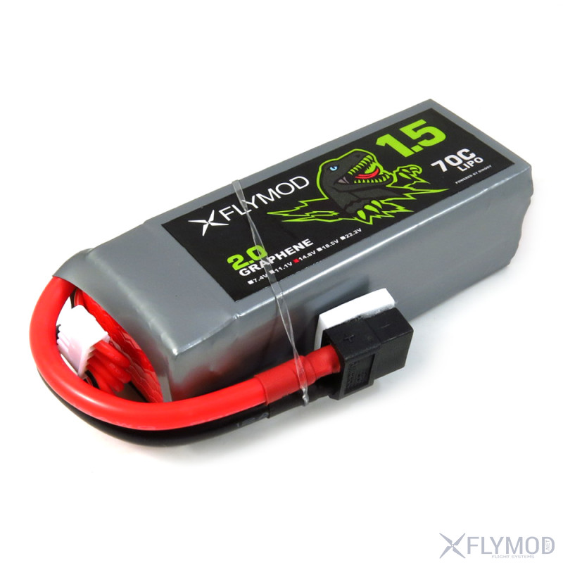 Графеновый аккумулятор Dyno Graphene 2 0 1500 mAh 4s 14 8V 70С  Flymod