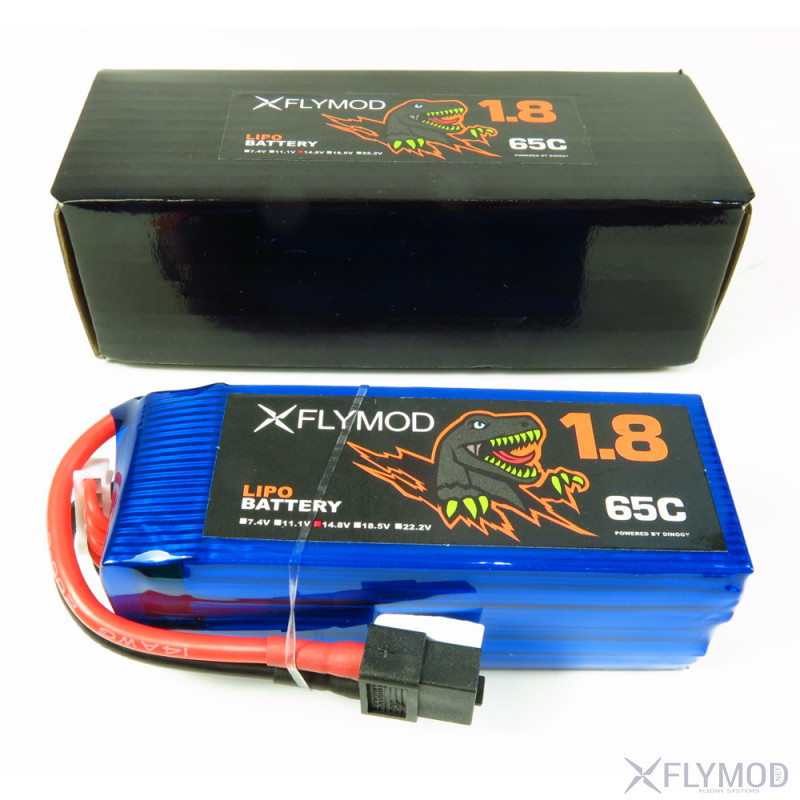 Аккумулятор Dyno 1800 mAh 4s 14 8V 65С Lipo  Flymod