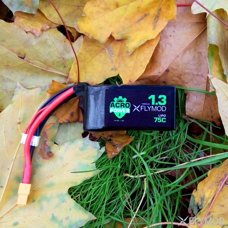 Аккумулятор Acro Power Flymod 1300 mAh 4s 14 8V 75С Lipo