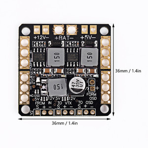 Плата разводки питания с регуляторами 5V 12V 3A BEC для cc3d naze32 и встроенным LC фильтром