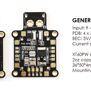 Распределительная плата Matek PDB-XPW с сенсором тока 140A и двойным BEC на 5V и 12V