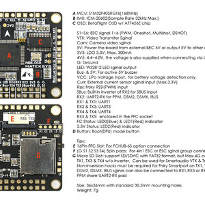 matek f405-osd f405 pdb Осд Пдб плата разводки питания полетный контролер