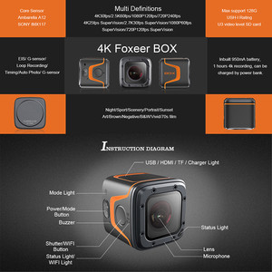 Экшен камера foxeer box 4k uhd foxeer box 4k uhd action camera