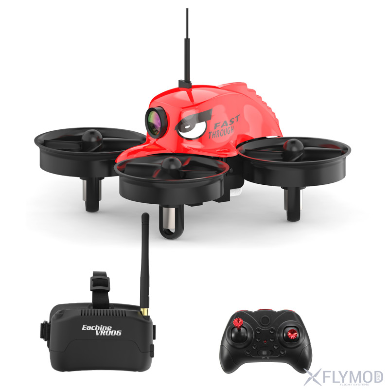 Мини квадрокоптер Eachine E013 шлем Eachine VR006 и 2 4GHz радиоаппаратура готовый rtf ready to fly