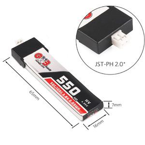 high-energy battery Аккумулятор gnb 550mah 3 8v 1s 50c lipo ph2 0 high-voltage high-power ratio 50c 1s tiny7 jst-ph 2 0 micro fpv racing drone tiny whoop