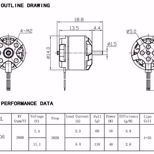 Бесколлекторный мотор Racerstar BR1106 3800 KV brushless motor power engine