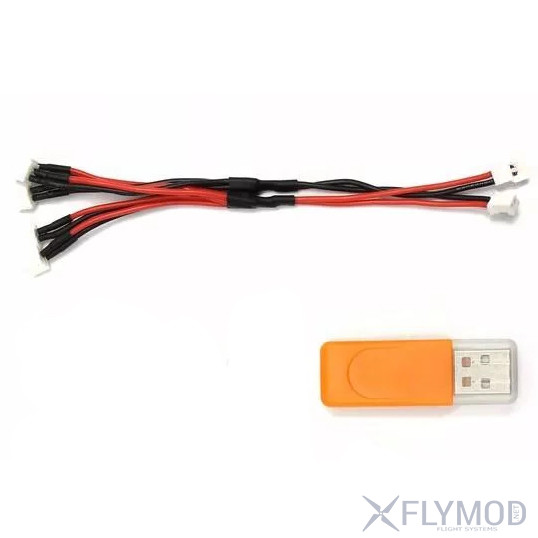 Зарядное usb устройство для мини аккумуляторов 1s 3 7v lipo с переходником jst jst-ds на 5 портов cheerson cx-30  cx-30w  cx-30s  jjrc h5c  h9d