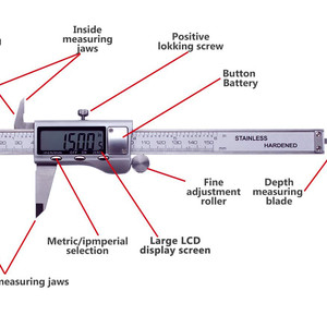 Штангенциркуль цифровой металлический vernier 150мм