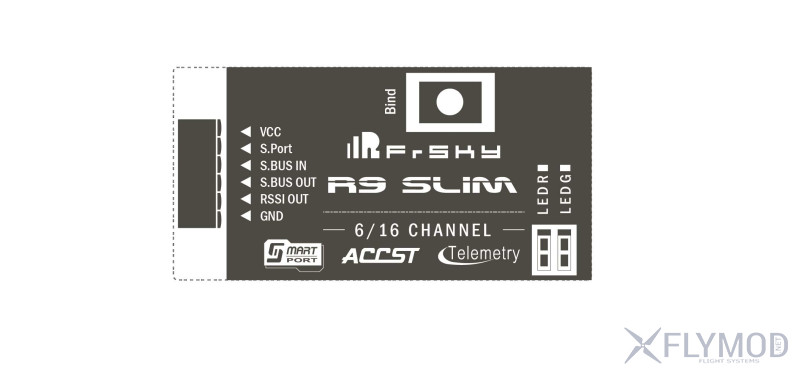 Дальнобойный приемник frsky r9 slim 900mhz на 16 каналов long range r9m