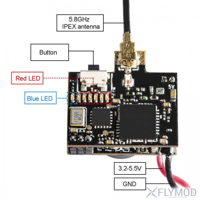 Микро камера с видео передатчиком akk a1-osd 25mw 5 8ghz на 48 каналов комплект