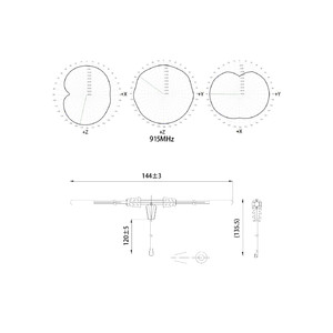 Антенна t-образная frsky 900mhz с разъемом ipex u fl dipole t antenna r9 slim r9 slim  plus receiver ufl mhf4 ipex4 r9 mini r9 mm