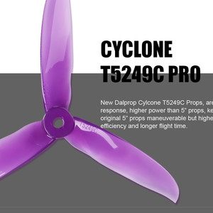 Пропеллеры dalprop cyclone t5249c 3 лопастные triblade propeller for rc fpv racing multi-rotor Pro 5249