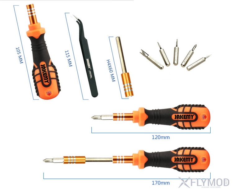 Набор инструментов jakemy jm-8101 33 в 1 для ремонта электротехники бит с держателем пинцетом отвертки
