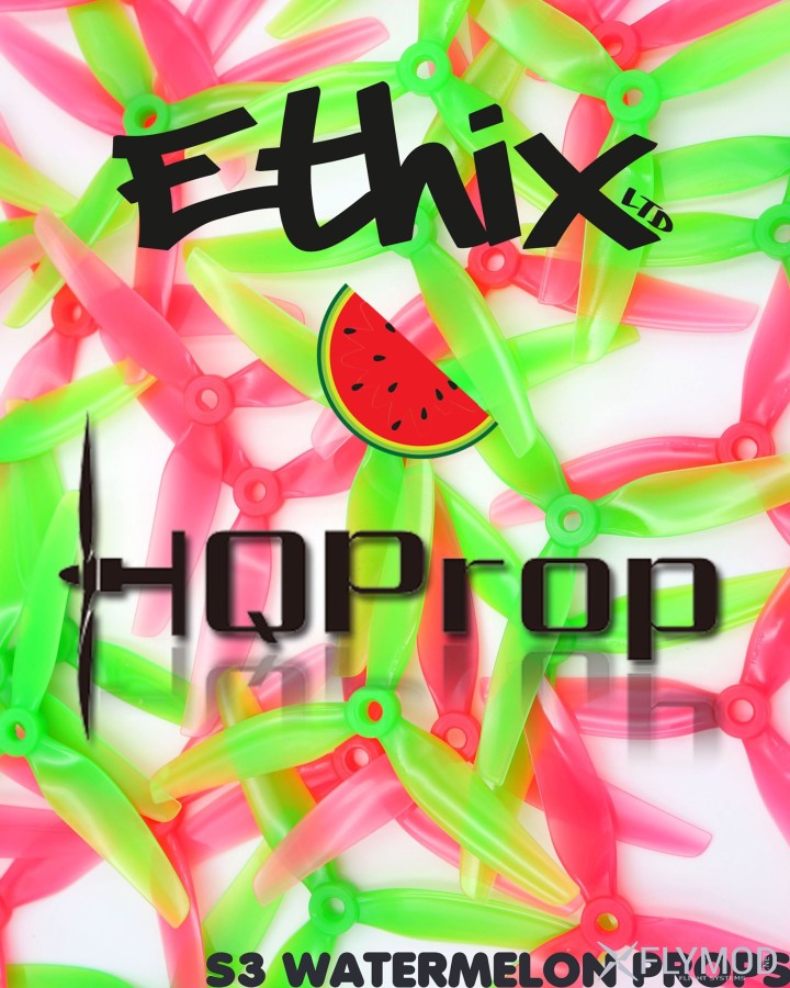 Пропеллеры hqprop ethix s3 watermelon 5031 3 лопасти  2 пары cw ccw