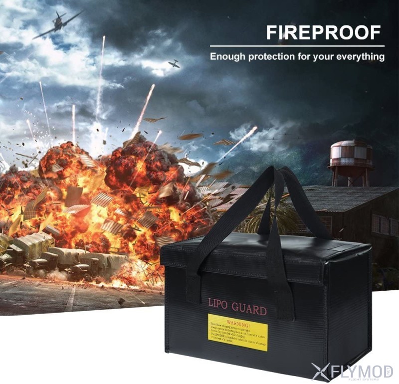 Защитная сумка для хранения lipo аккумуляторов battery bag  fireproof safe  explosion-proof battery storage box guard holder