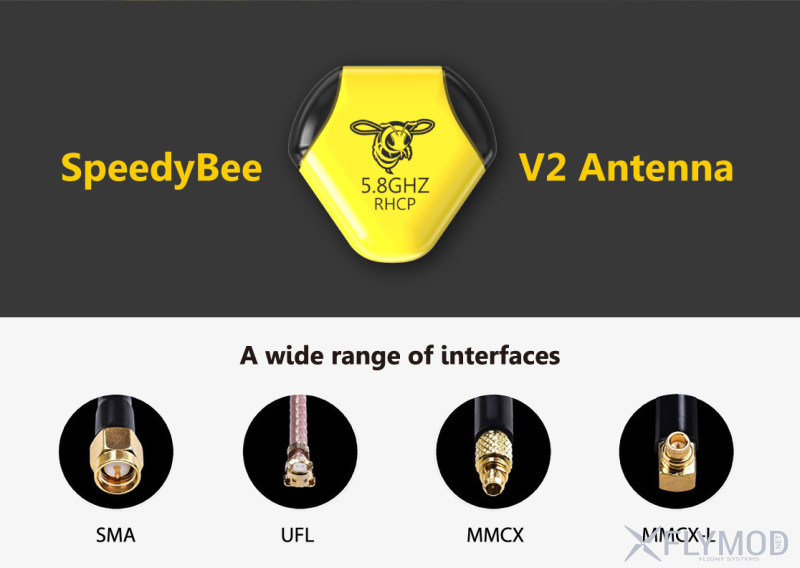 Антенна speedy bee v2 5 8g 2 8dbi antenna speedybee RHCP