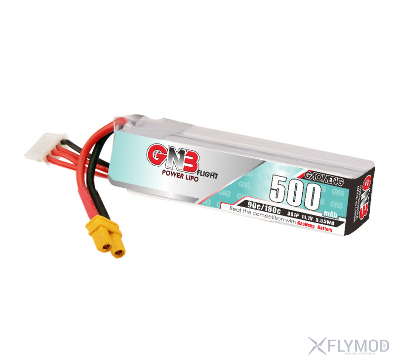 Аккумулятор gnb 500mah 3s 11 1v 90c lipo xt30 battery