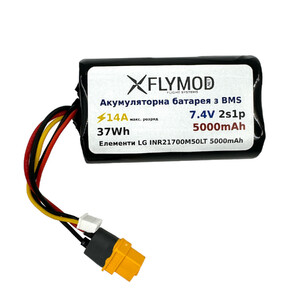 Акумулятор Flymod 5000mAh 7 4V 2S Li-ion XT60