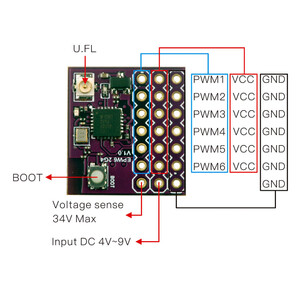 Приймач Happymodel ExpressLRS ELRS EPW6 2 4GHz 6CH PWM