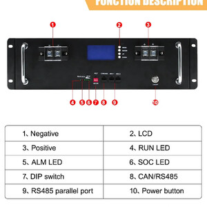 Літі вий акумулятор LiFePO4 Easun 6000  Циклів 51 2v 100Ah 5KW