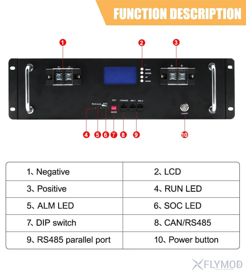 Літі вий акумулятор LiFePO4 Easun 6000  Циклів 51 2v 100Ah 5KW