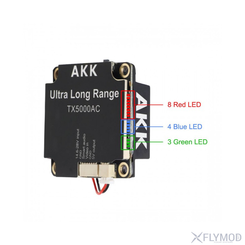 Відео передавач AKK Ultra Long Range 5W 4 9G 6G Ultra Wide Band 96CH VTX