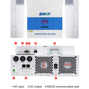 Автономний інвертор EASUN 6 2KW 6 2KP 120А з WiFi