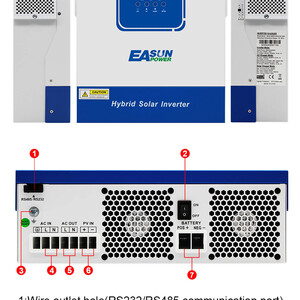 Гібридний сонячний інвертор EASUN 4KW 24V 100А з WiFi