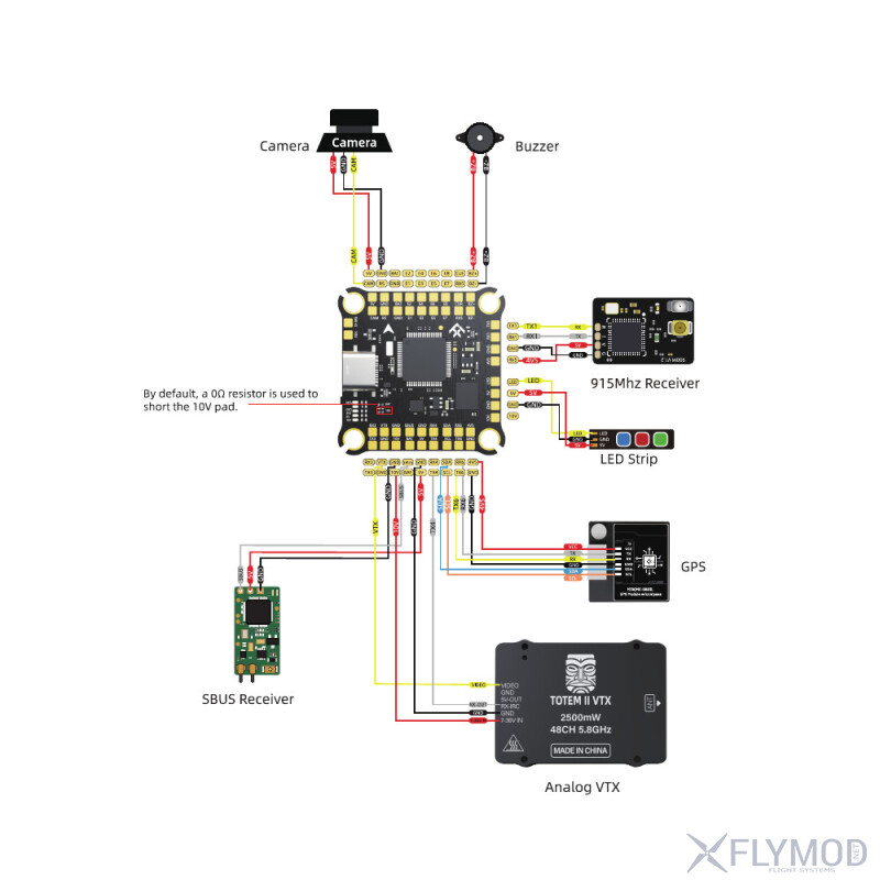 Стек контролю польоту FlyFishRC F405 V1 2 ESC 60A 30x30мм