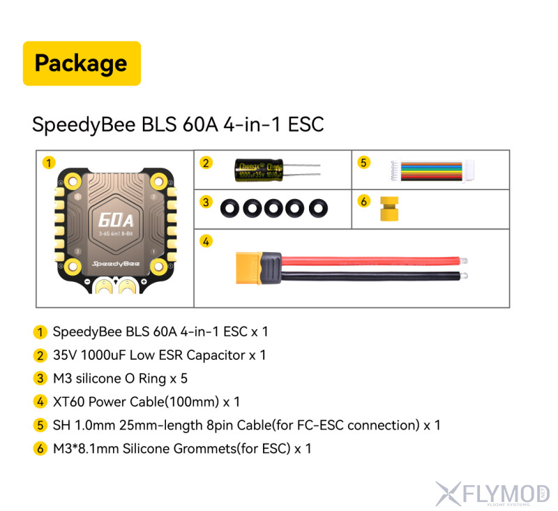 Регулятор швидкості SpeedyBee BLS 60A 30 x 30 4 в 1 ESC