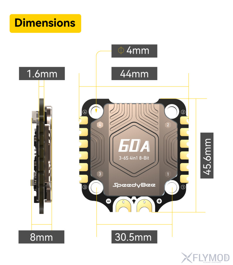 Регулятор швидкості SpeedyBee BLS 60A 30 x 30 4 в 1 ESC