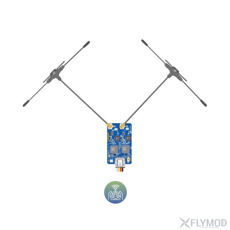 Приймач BAYCKRC 900MHz 2 4GHz ELRS Dual Band Gemini з двома антенами